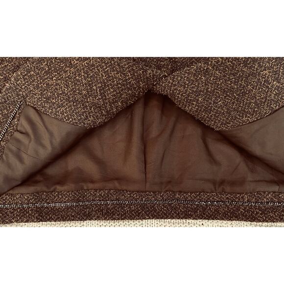 Chanel Vintage Brown Tweed Blazer Jacket FR 38 US 6 8 97A - Picture 13 of 14